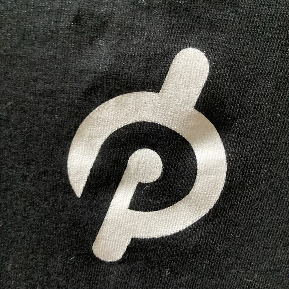 Peloton Century 100 Cotton Adult Men's Black Biking Cycling -Shirt Size Medium‎